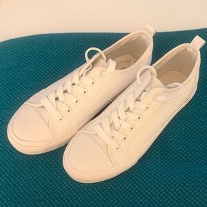 OFFICE UK ASOS white leather sneakers never work & brand new size 7